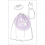 (Pre-Order) Mixed Media Doll Cling Stamp - Dress & Skirts Accessories